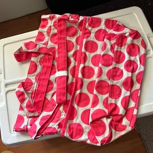 Retro fold over tote bag